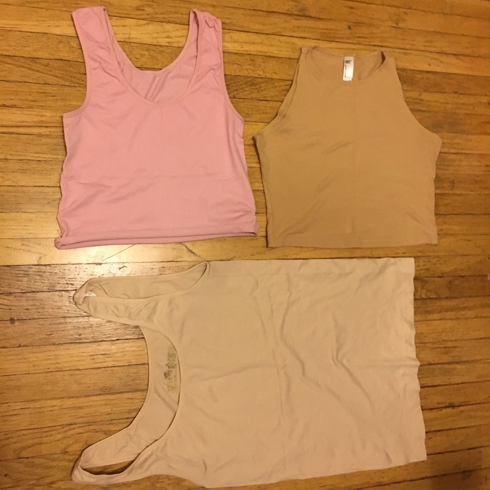 3 pack neutral toned tanks